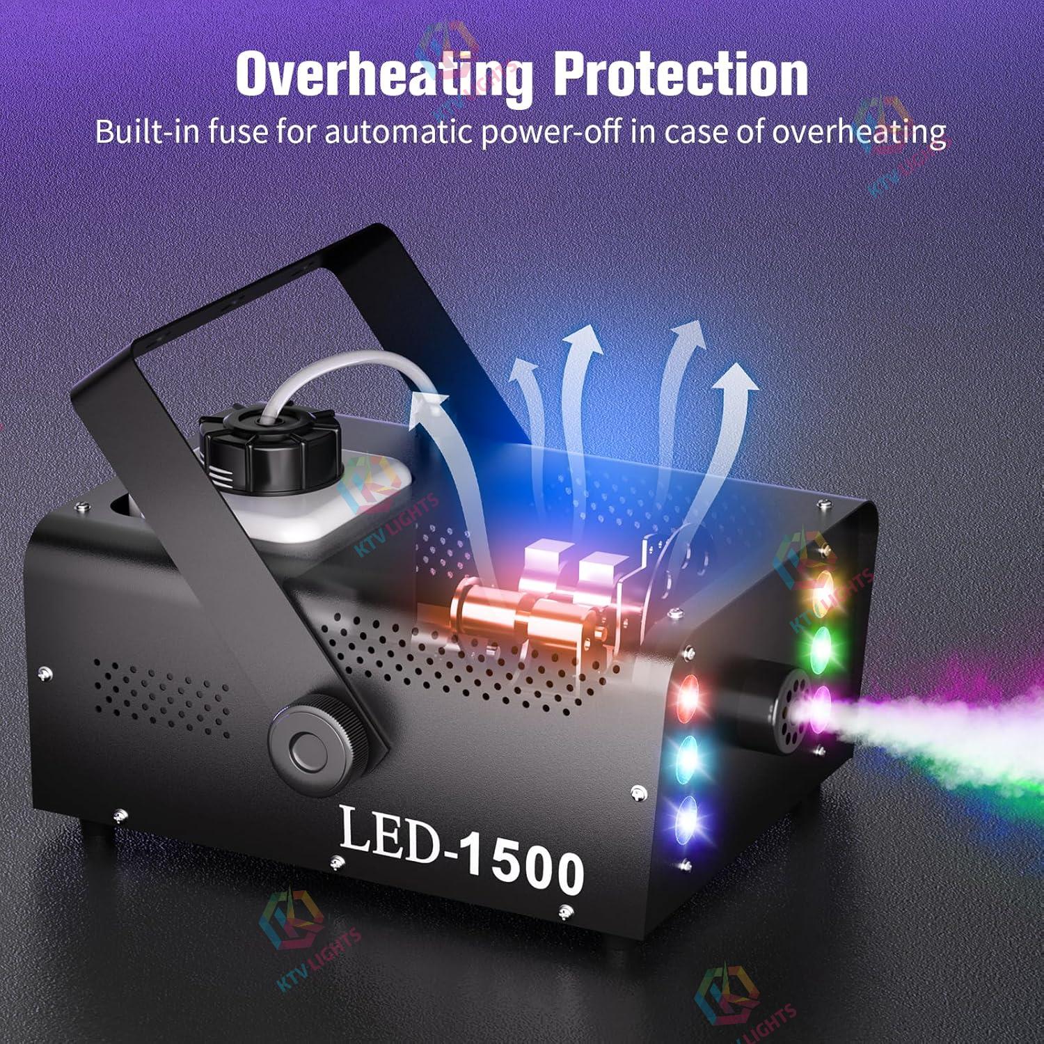 1500W Upgraded RGB 6LED Fog Machine - Y13