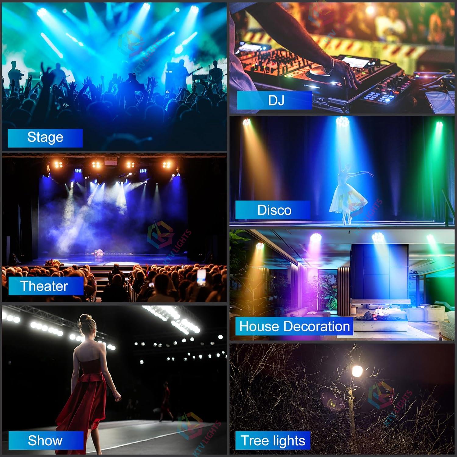 60W LED RGBWA+UV Rechargeable Stage Light-P61