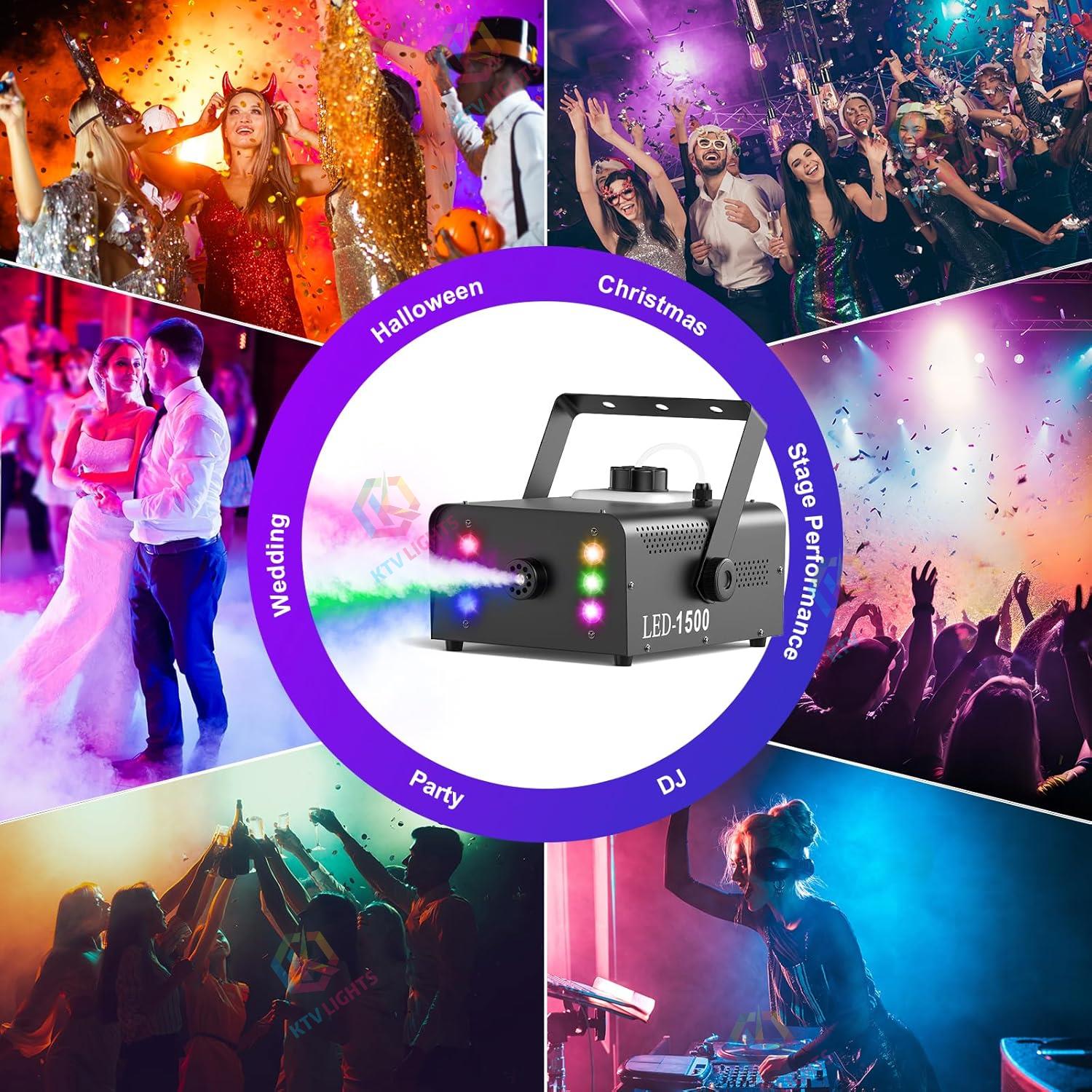 1500W Upgraded RGB 6LED Fog Machine - Y13