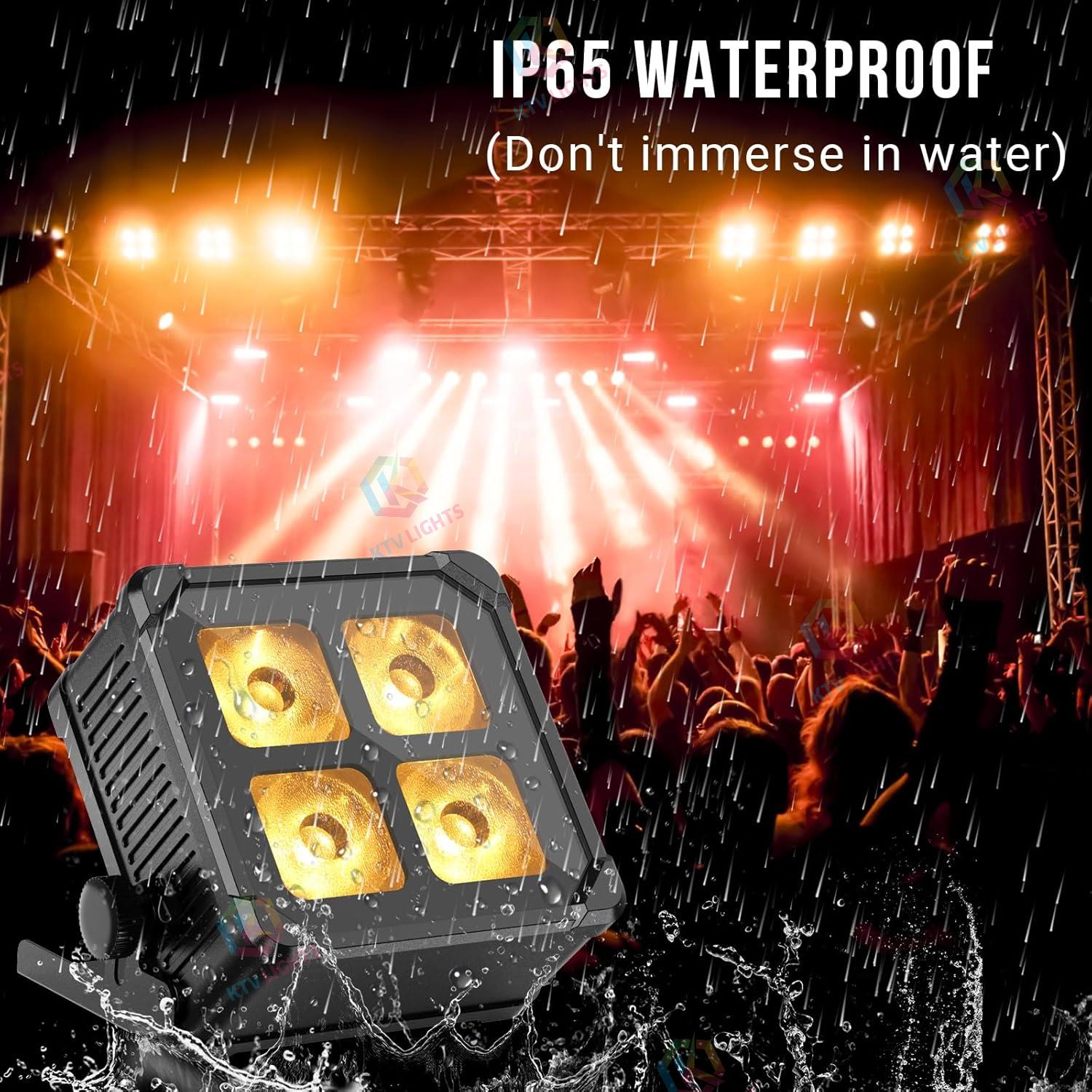 IP65 waterproof battery led 4x15w RGBW par light-P15