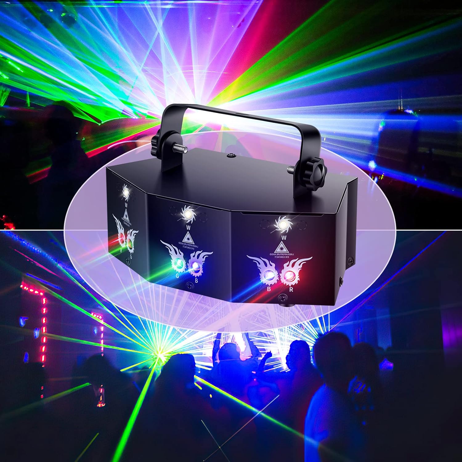 9-Lens Laser Light DMX Stage Light-B47