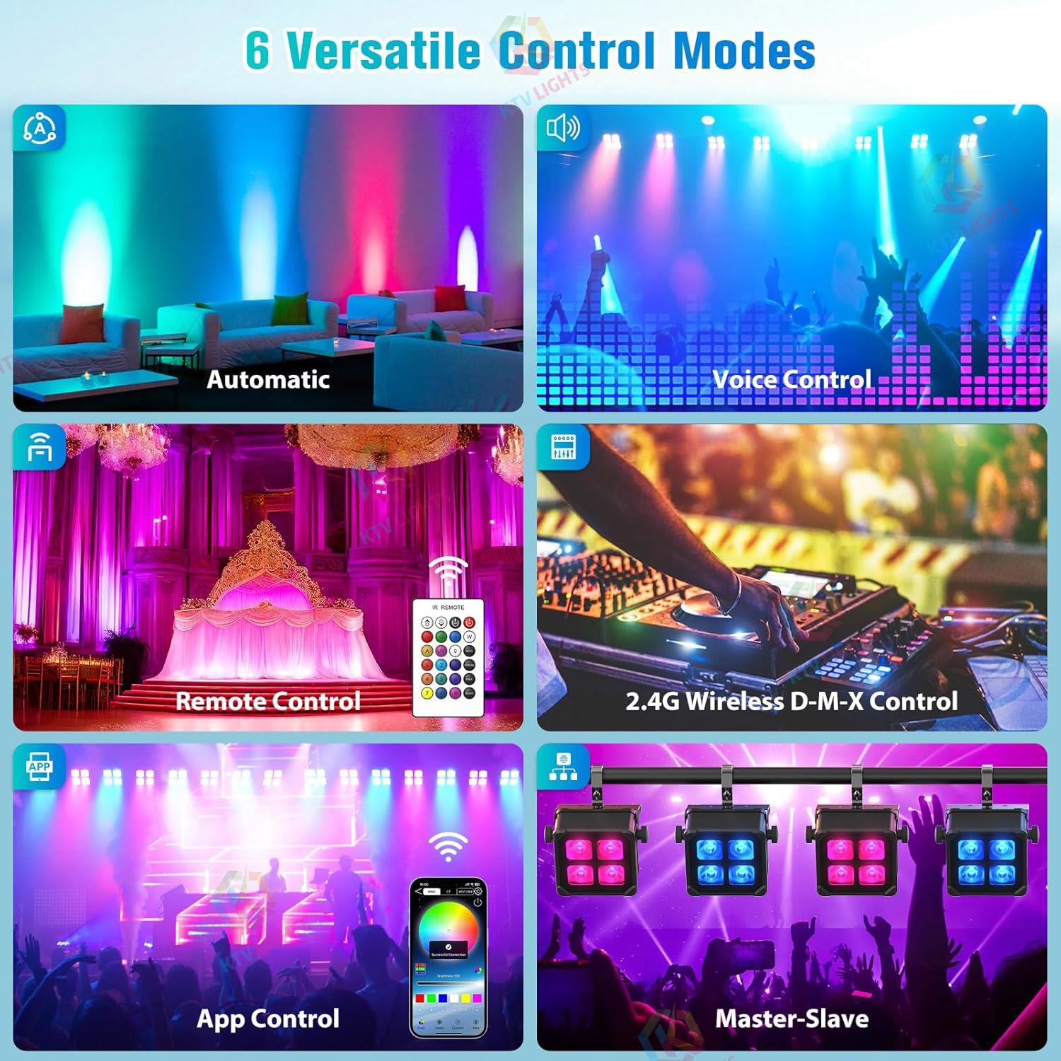 IP65 waterproof battery led 4x15w RGBW par light-P15