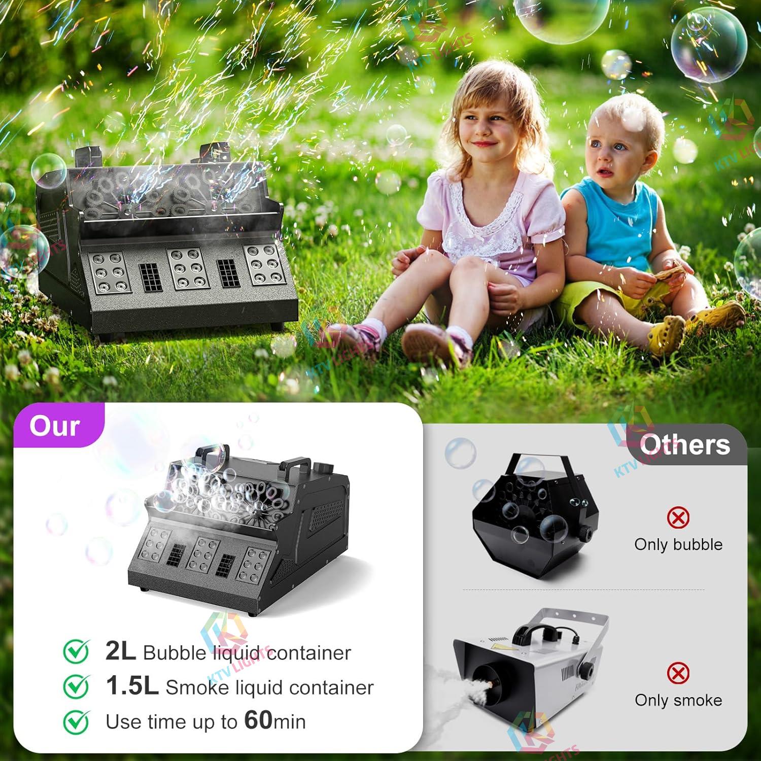 1500W LED RGB Smoke Bubble Machine with Remote Control-Y5