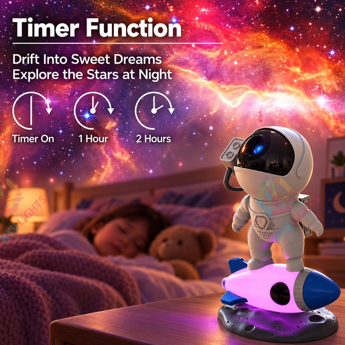 KTVLIGHTS 4K Planetarium Projector with 12 HD Galaxy Discs-S49