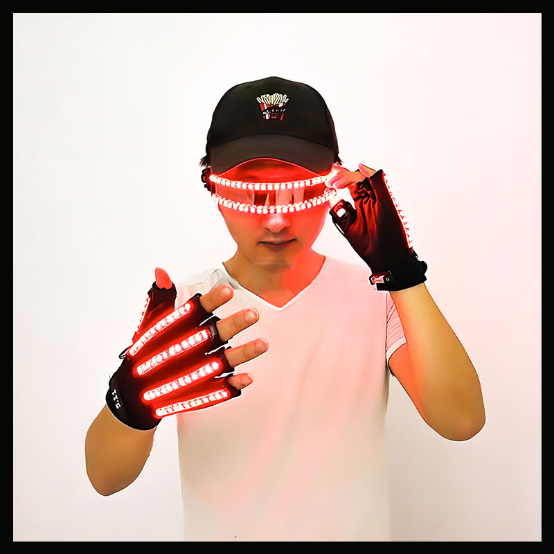 LED Gloves glasses set-M44
