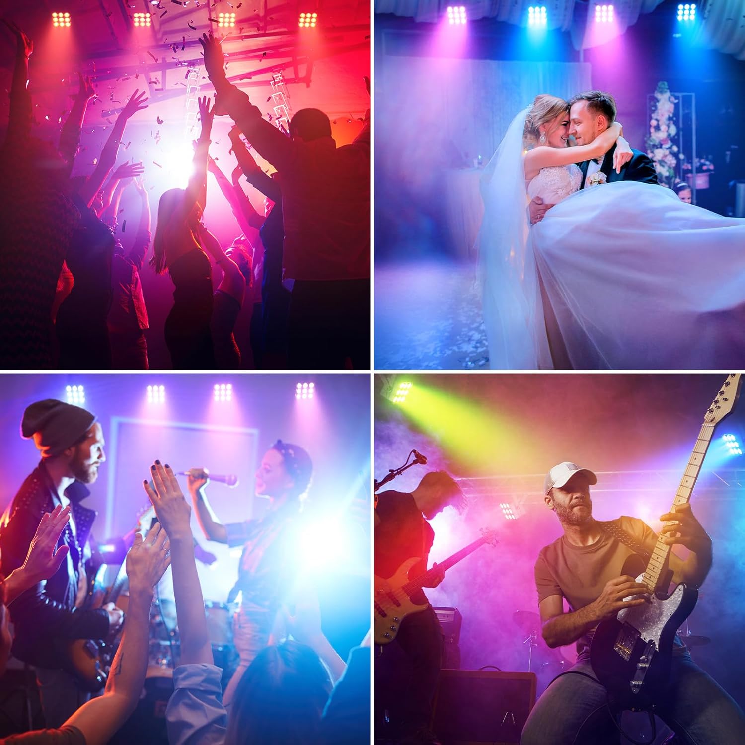 54W DMX 6 in 1 RGBWA UV Rechargeable Stage Light-P25