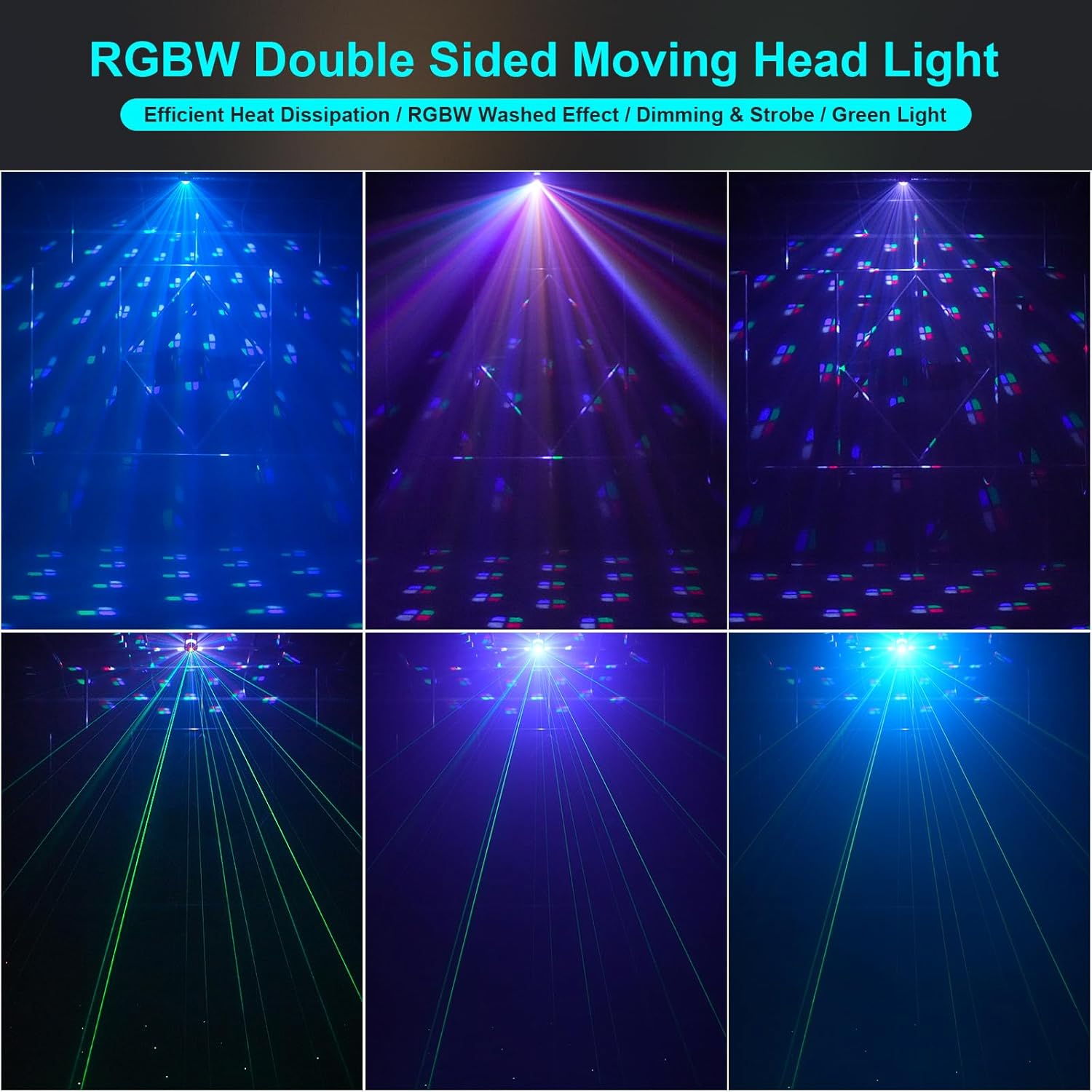 30W Double Sided Disco Ball Party Moving Head Light-E34