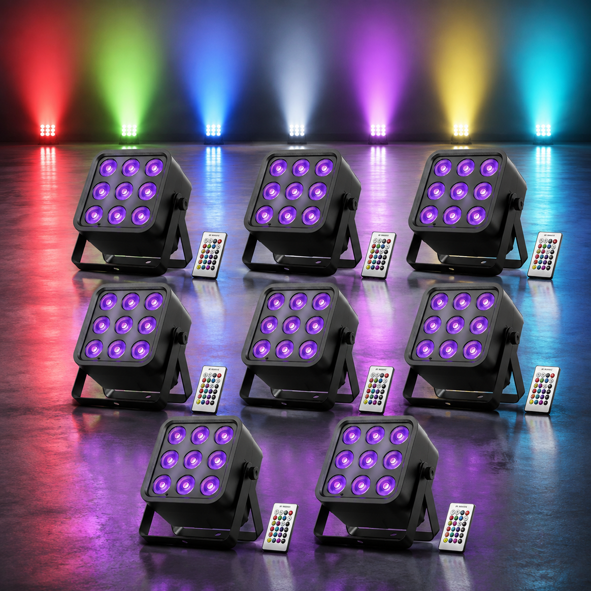 KTVLIGHTS 54W RGBWA+UV 6-in-1 DMX Rechargeable Stage Light-P25