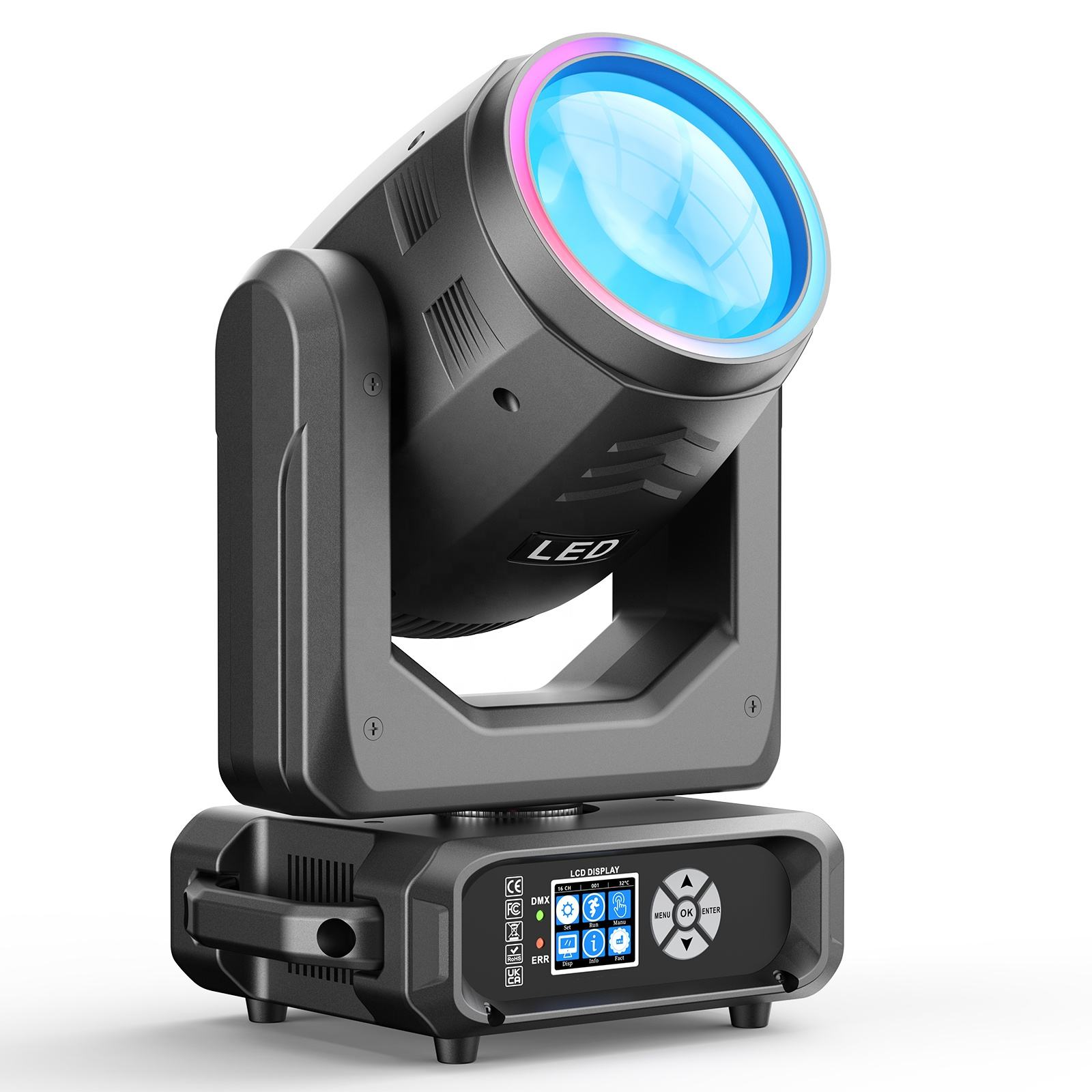 200W 18-prism rainbow effect LED moving head light - E62