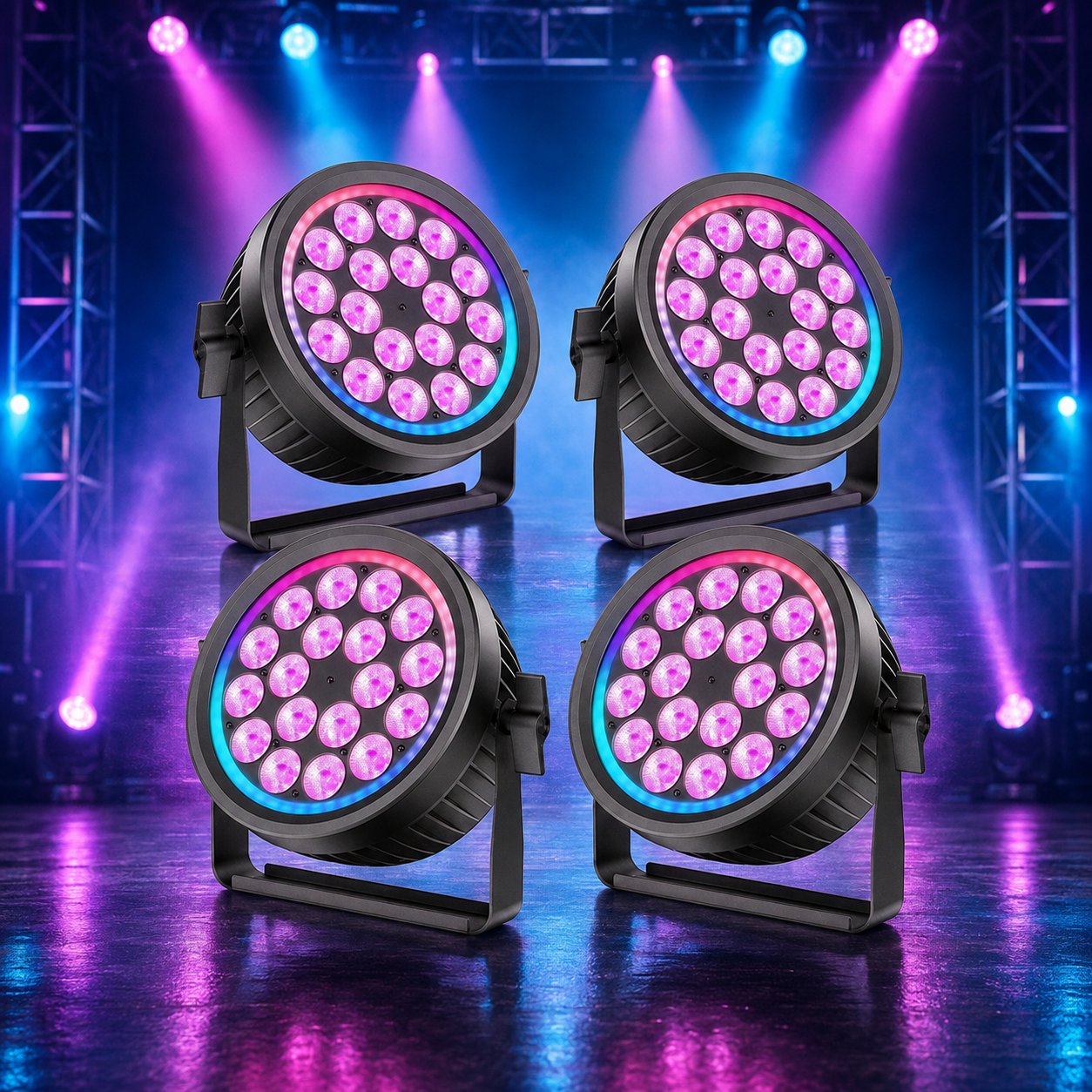 KTVLIGHTS 200W RGBW 4-in-1 Fanless Silent Stage Light-P56