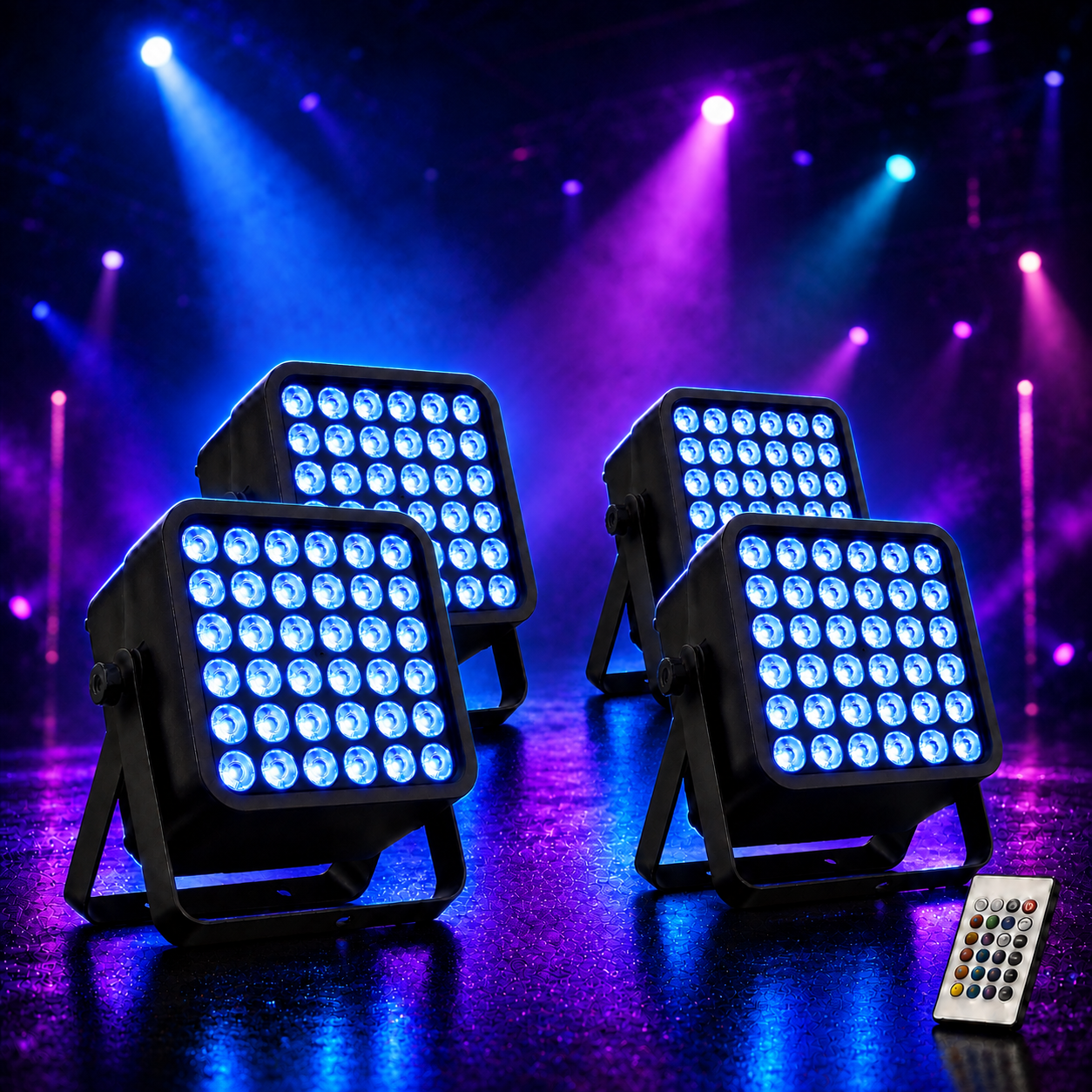 KTVLIGHTS 36-LED Wireless Rechargeable RGB 3-in-1 PAR Light-P47