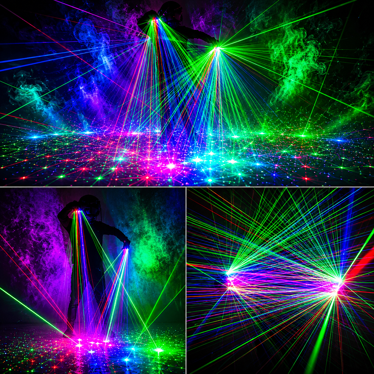 Rotating Laser Gloves for Parties, Festivals & Stage Shows-M8