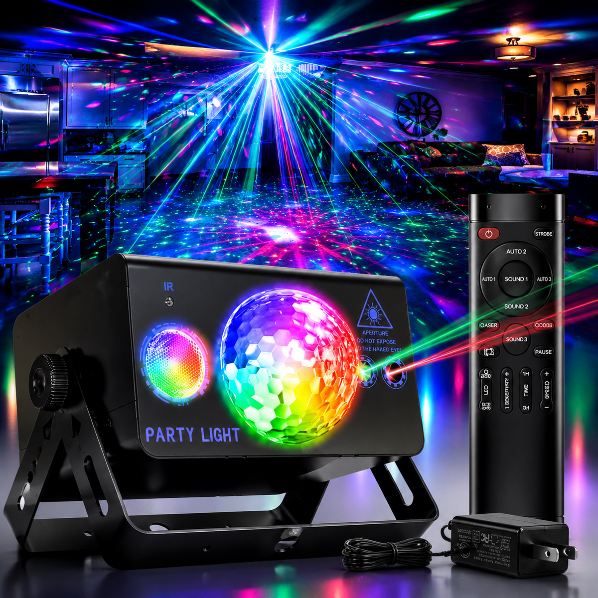 KTVLIGHTS LED Party Lights DJ Disco Ball Lights-C27