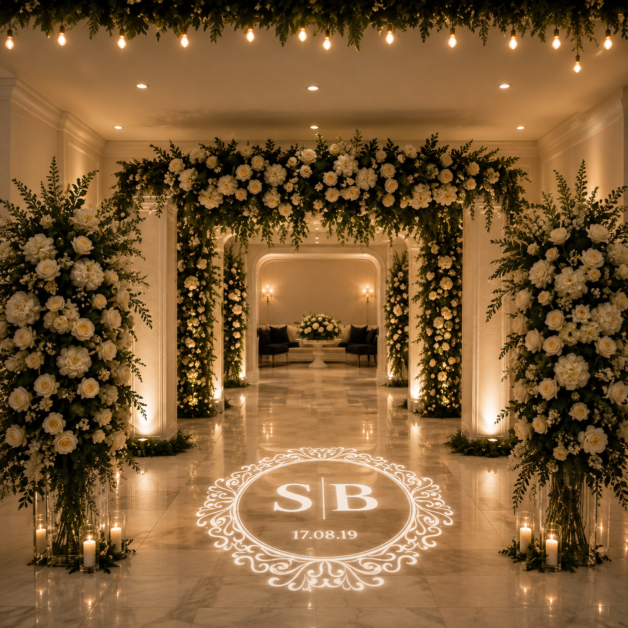 Custom Wedding Gobo Projector Light for Names & Dates-S47