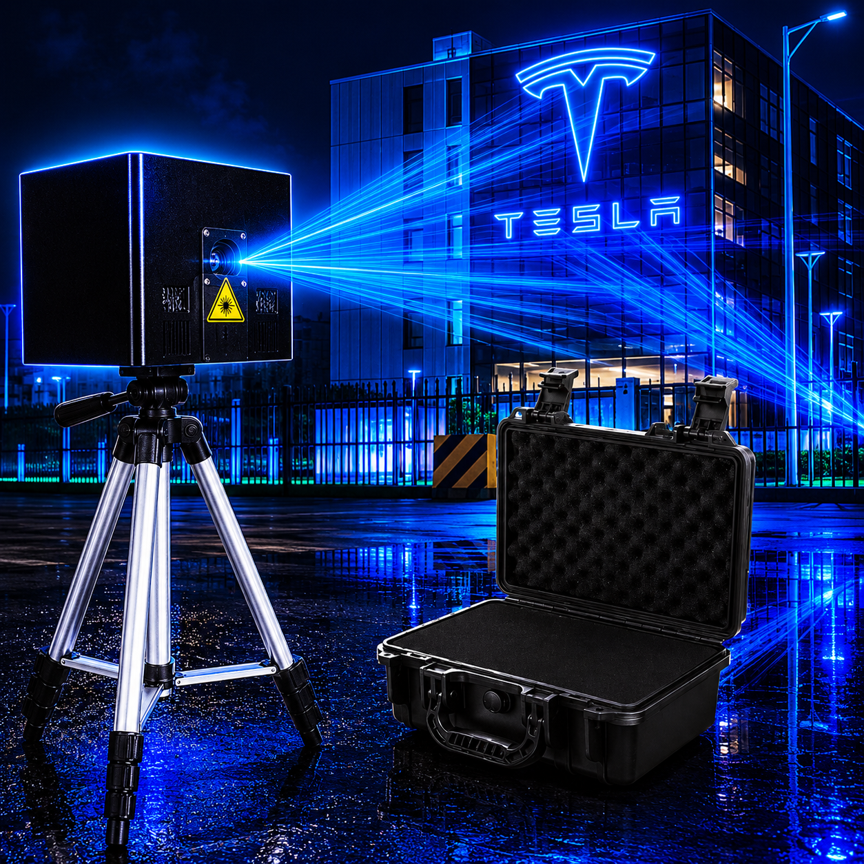 Rechargeable APP-Controlled Laser Projector with Flight Case-A9