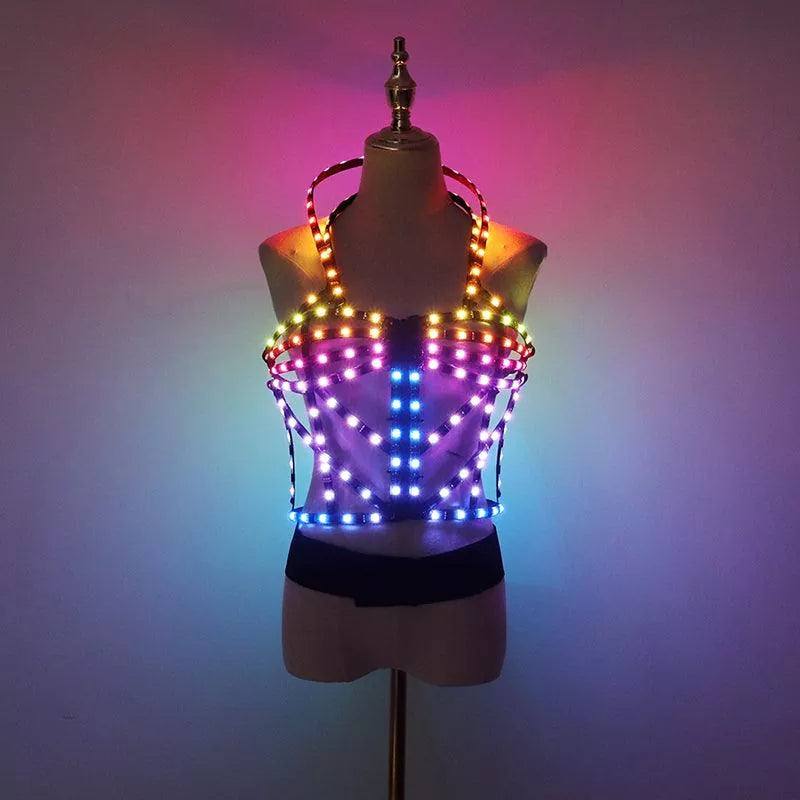 Full color LED roupa de gaiola estilo curto