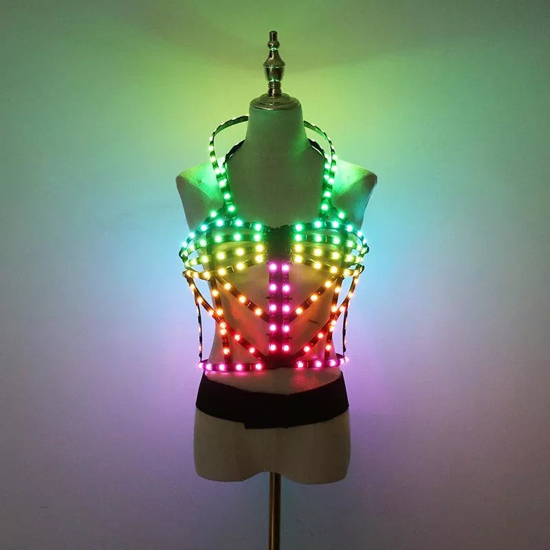 Full color LED roupa de gaiola estilo curto