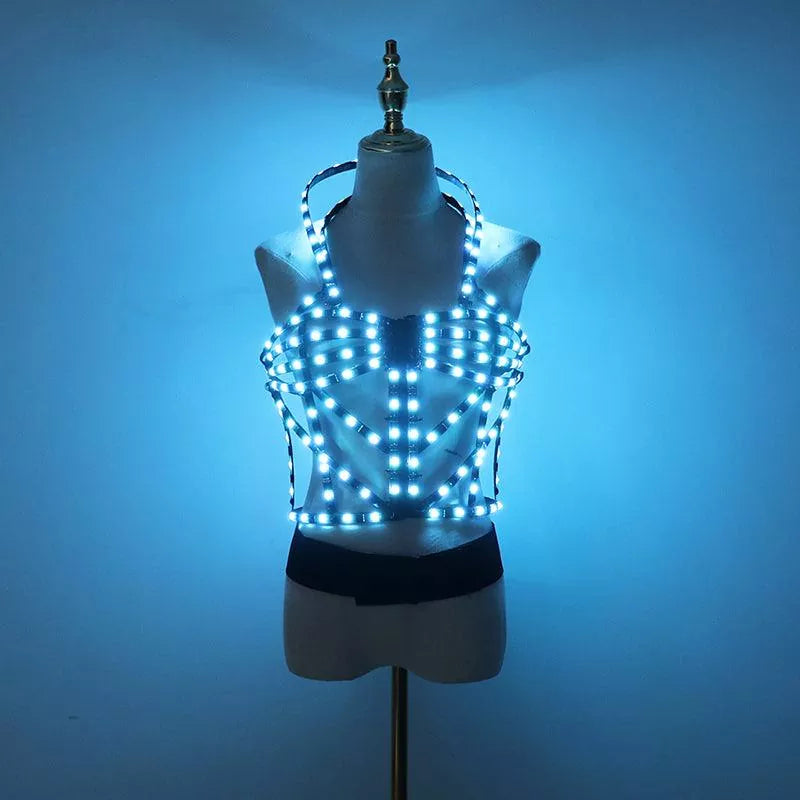 Full color LED roupa de gaiola estilo curto
