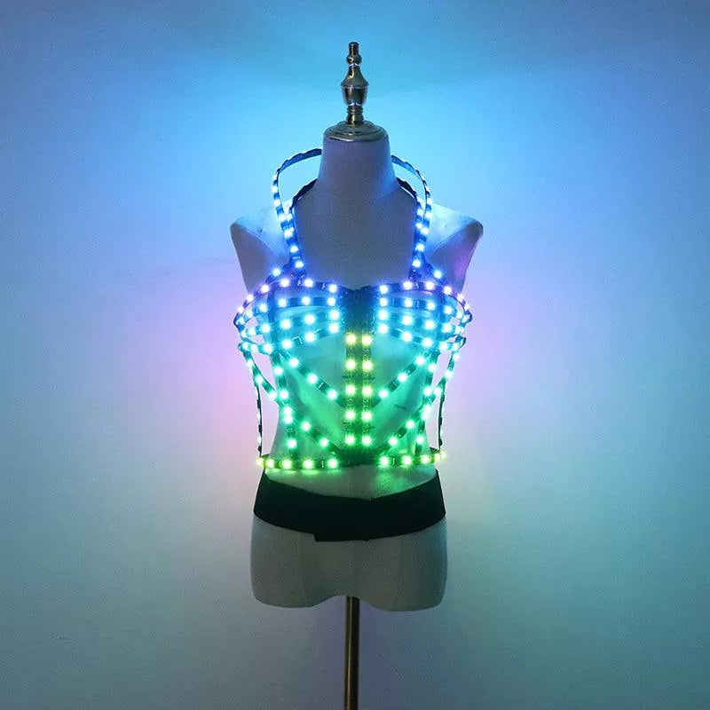 Full color LED roupa de gaiola estilo curto