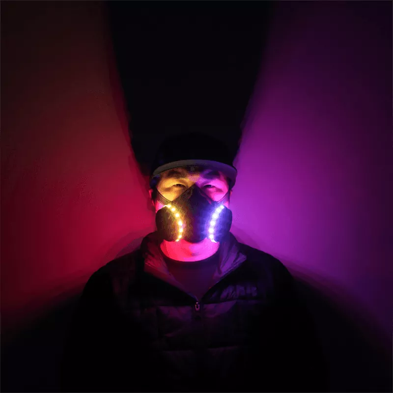 LED multi-color strobe mask