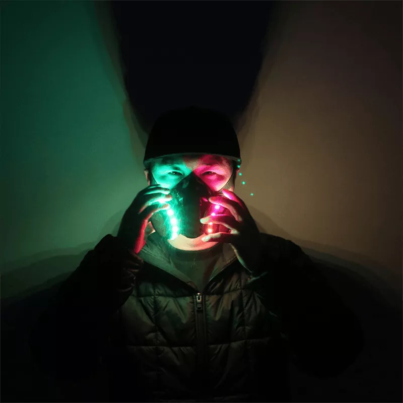 LED multi-color strobe mask
