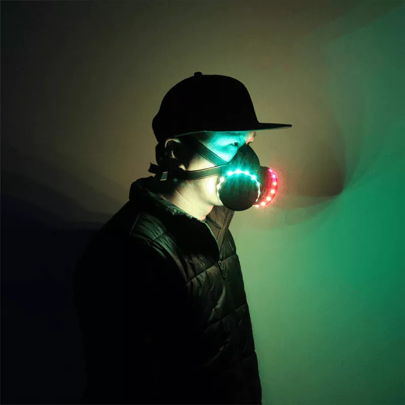 LED multi-color strobe mask