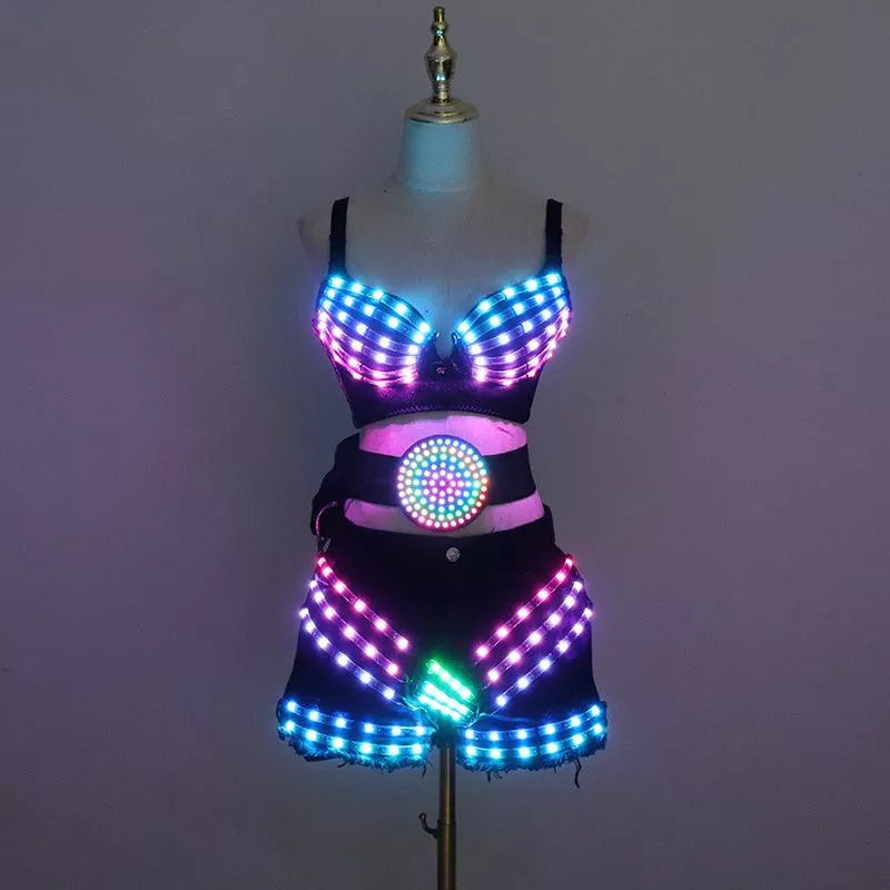 New LED Costume Light Up Bra