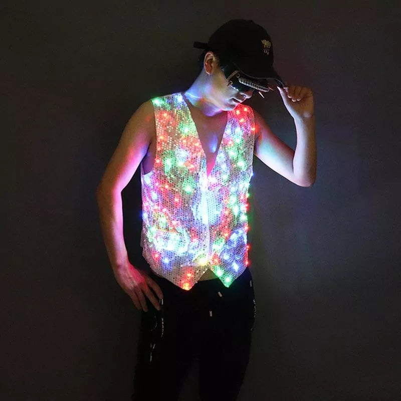Colorido colete luminoso de LED-M5
