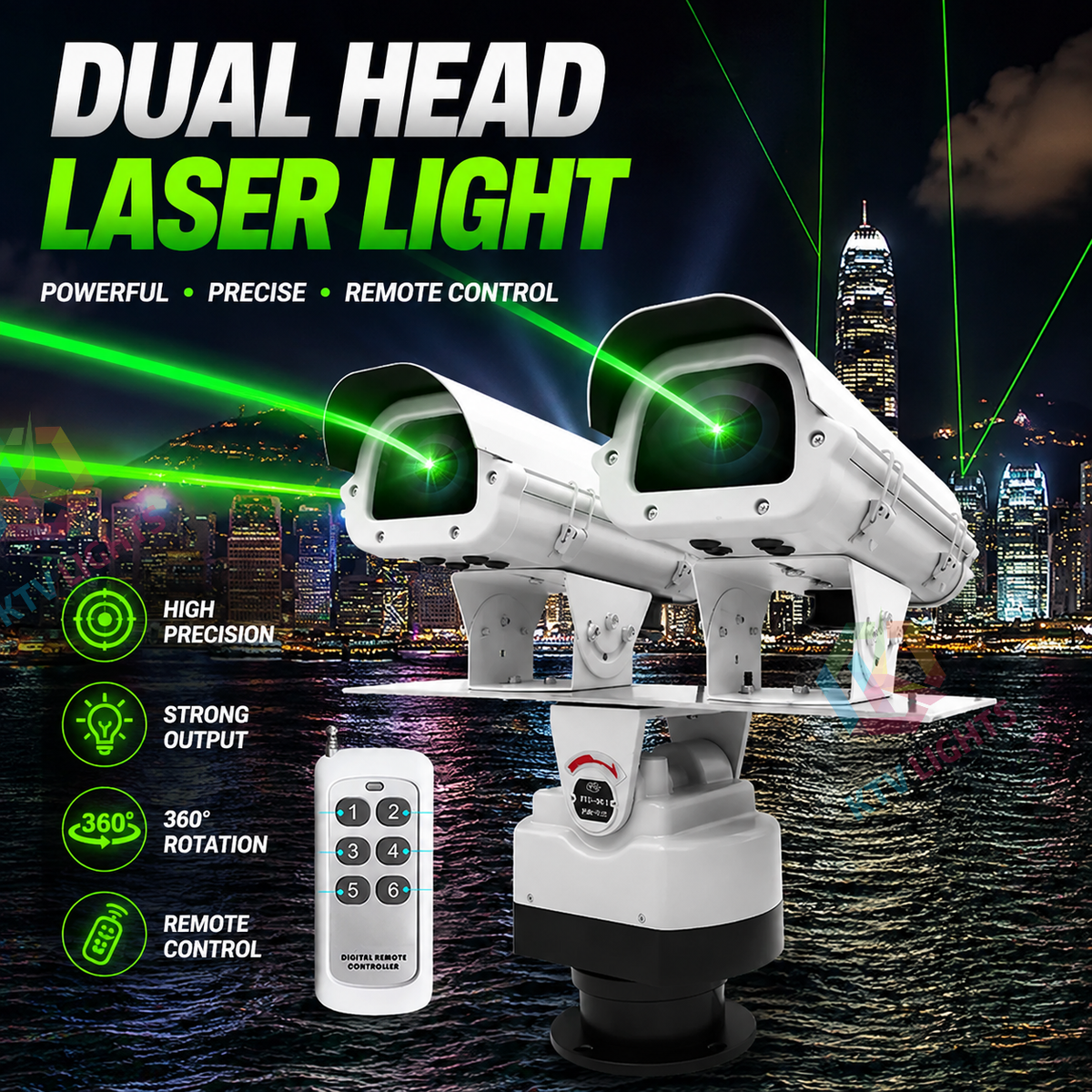 Programmable Dual-Head Landmark Outdoor Laser Light - B24
