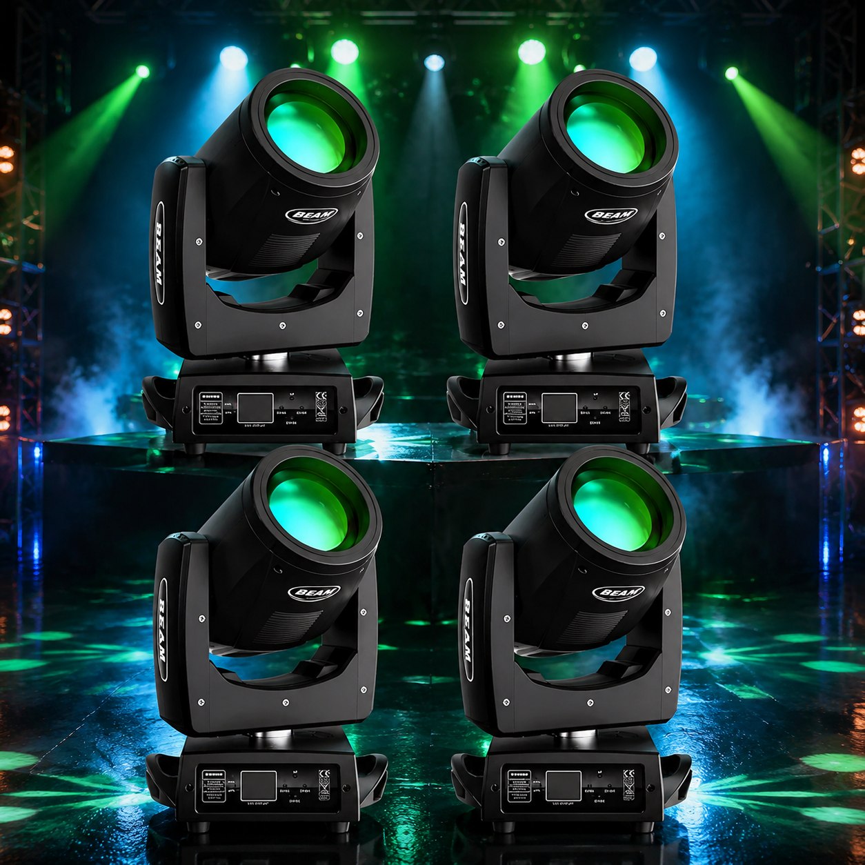 KTVLIGHTS 230W 7R Beam Moving Head Light with 24 Prism Effects-E21