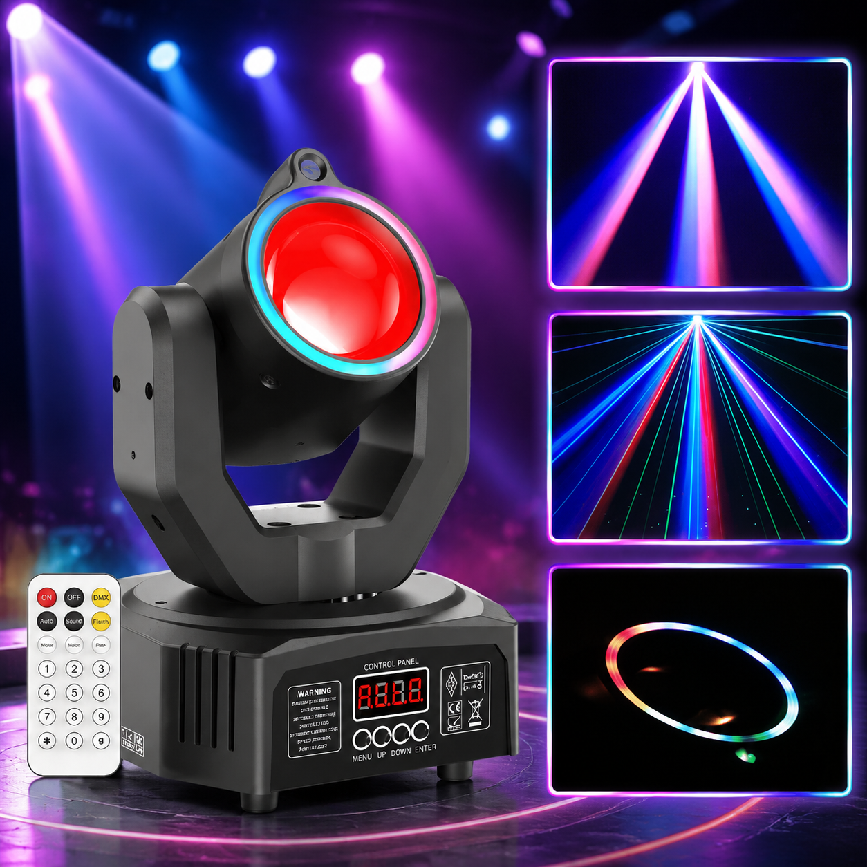 KTVLIGHTS Mini Beam Moving Head Light RGBW DJ Disco Lightingt-E39