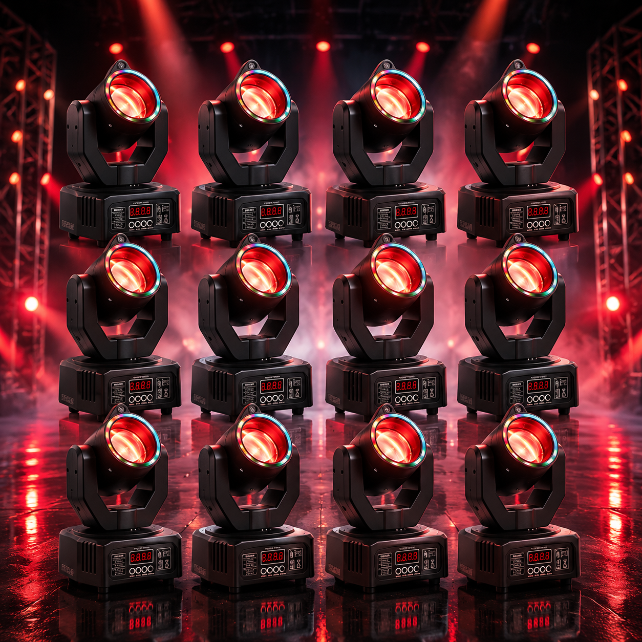 KTVLIGHTS Mini Beam Moving Head Light RGBW DJ Disco Lightingt-E39