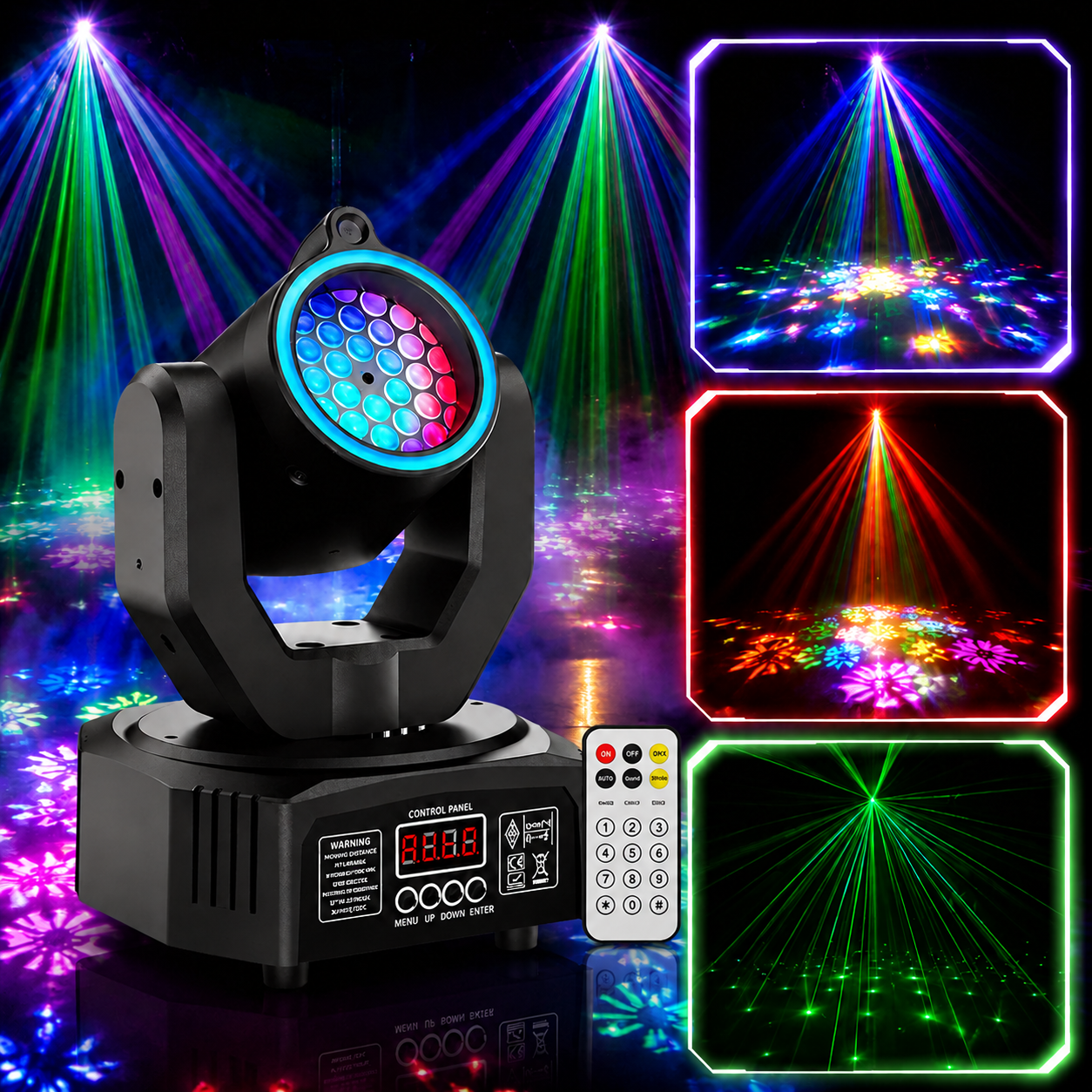 KTVLIGHTS Mini 30W Moving Head Light Spot Beam DJ Stage Lighting - E40