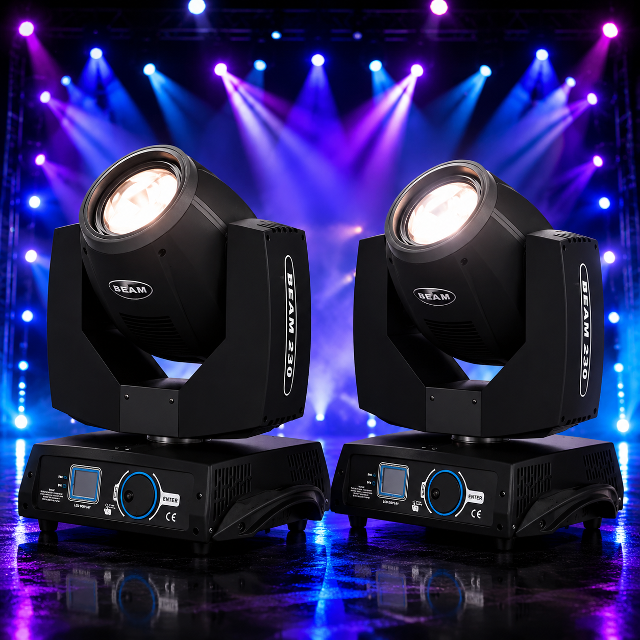 KTVLIGHTS 6 230W 7R Beam Moving Head Light for DJ Stage & Events - E42