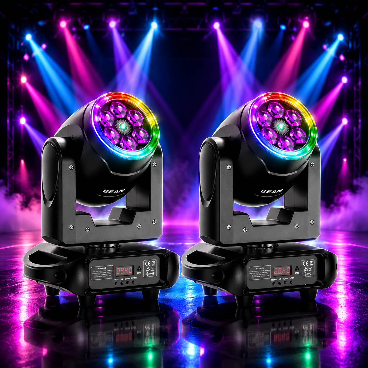 KTVLIGHTS 6 Bee Eye RGBW Moving Head Light for DJ Stage - E50