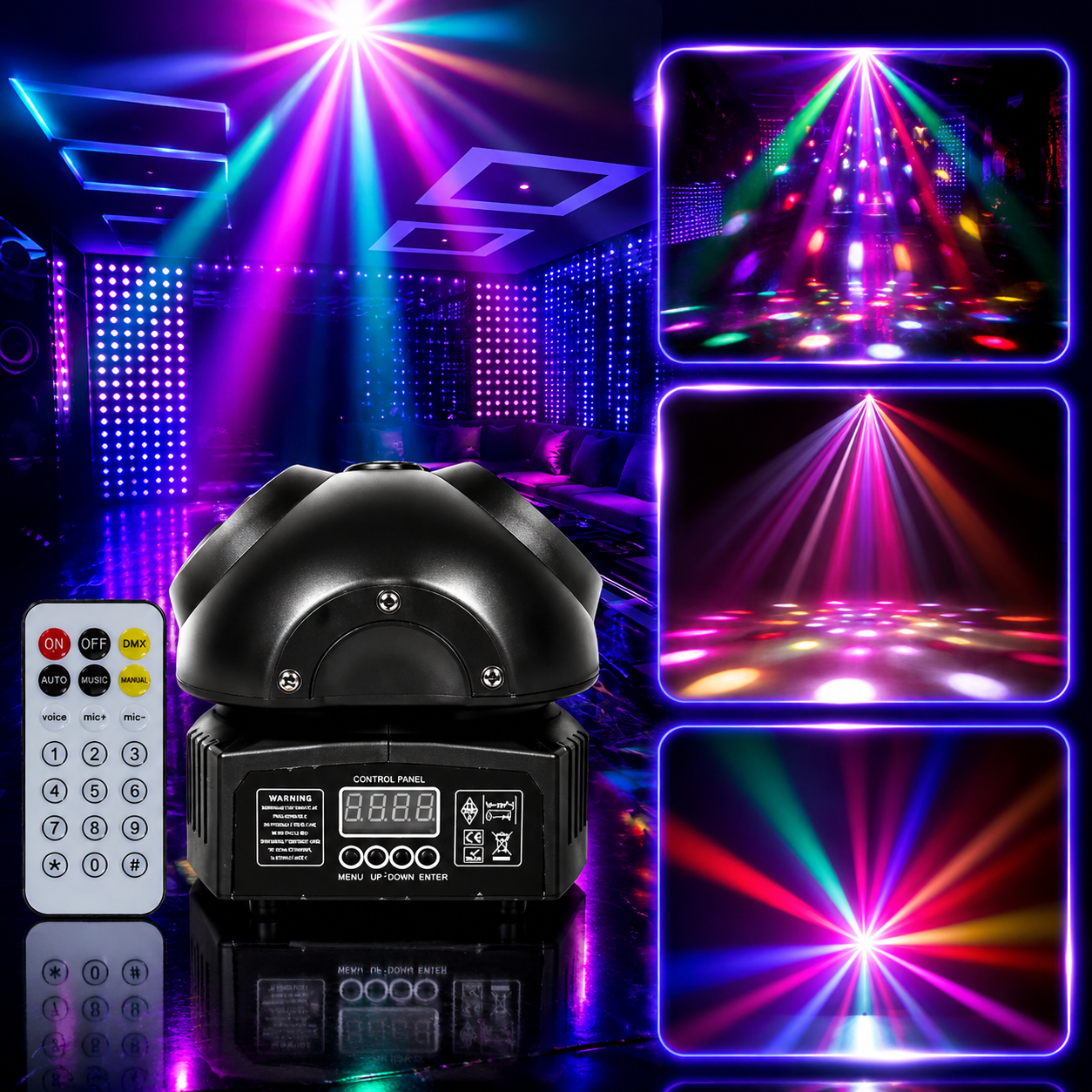 KTVLIGHTS LED Beetle Moving Head Light RGB DJ Stage Light-E5