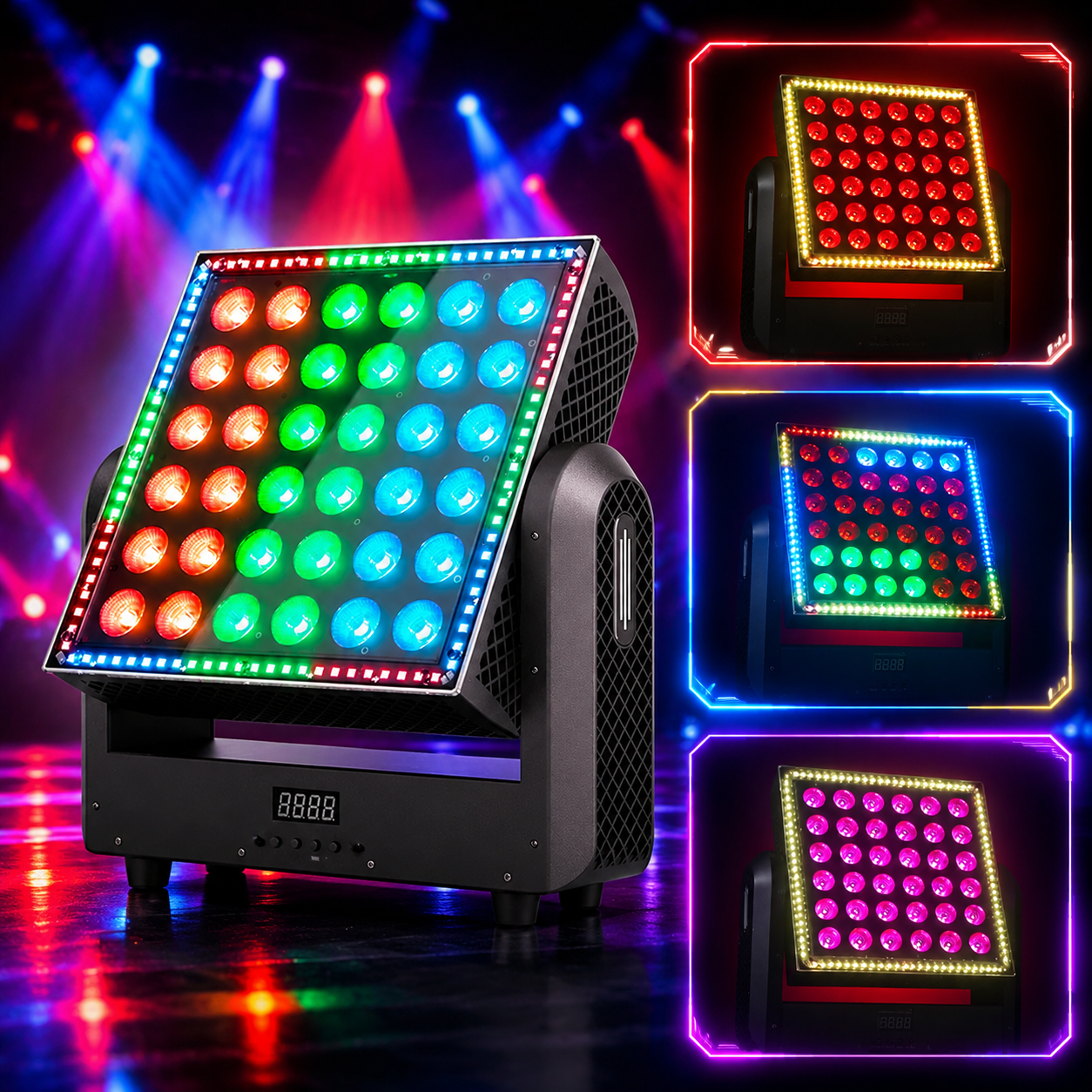 KTVLIGHTS 200W LED Strobe Moving Head Light RGBW DJ Lighting-E66