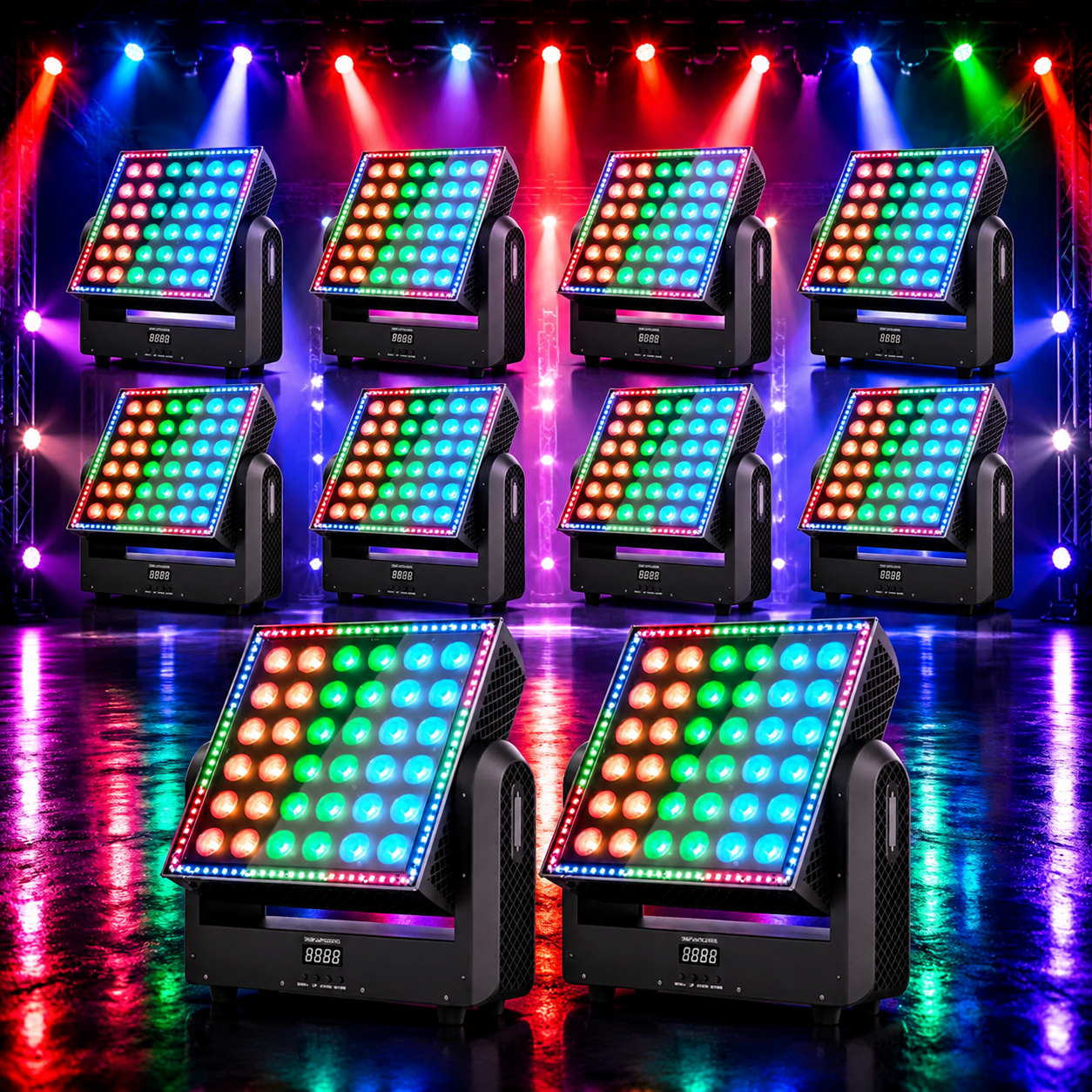 KTVLIGHTS 200W LED Strobe Moving Head Light RGBW DJ Lighting-E66