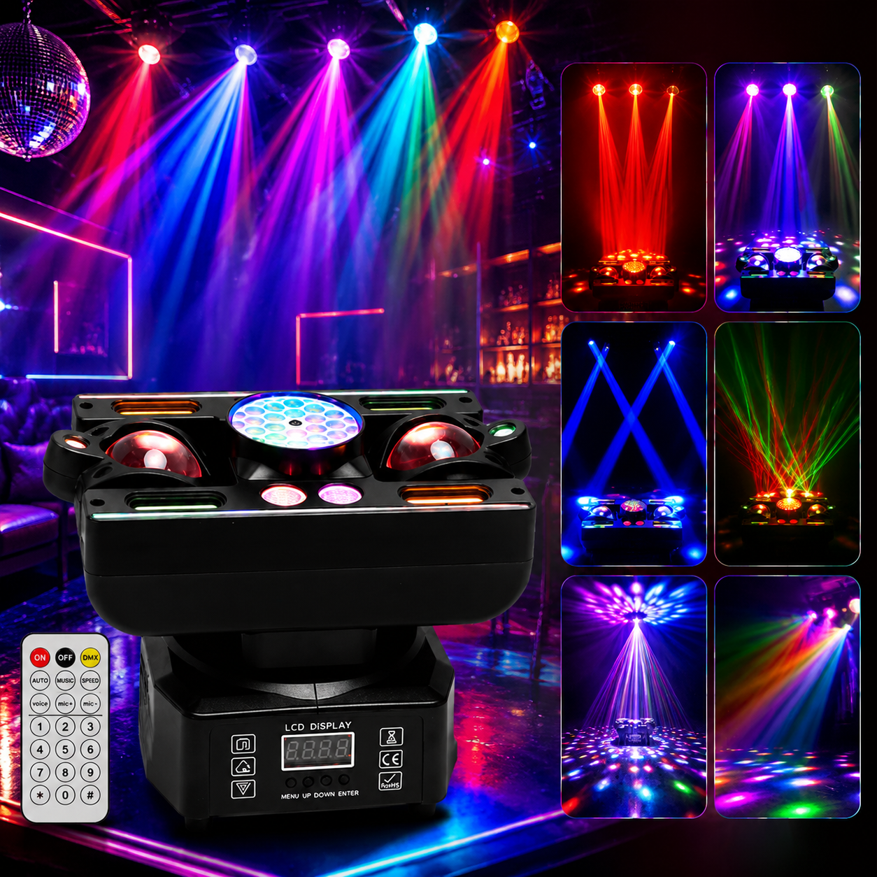 KTVLIGHTS 60W Snowflake Stage Light DJ Disco Party Lighting-E83