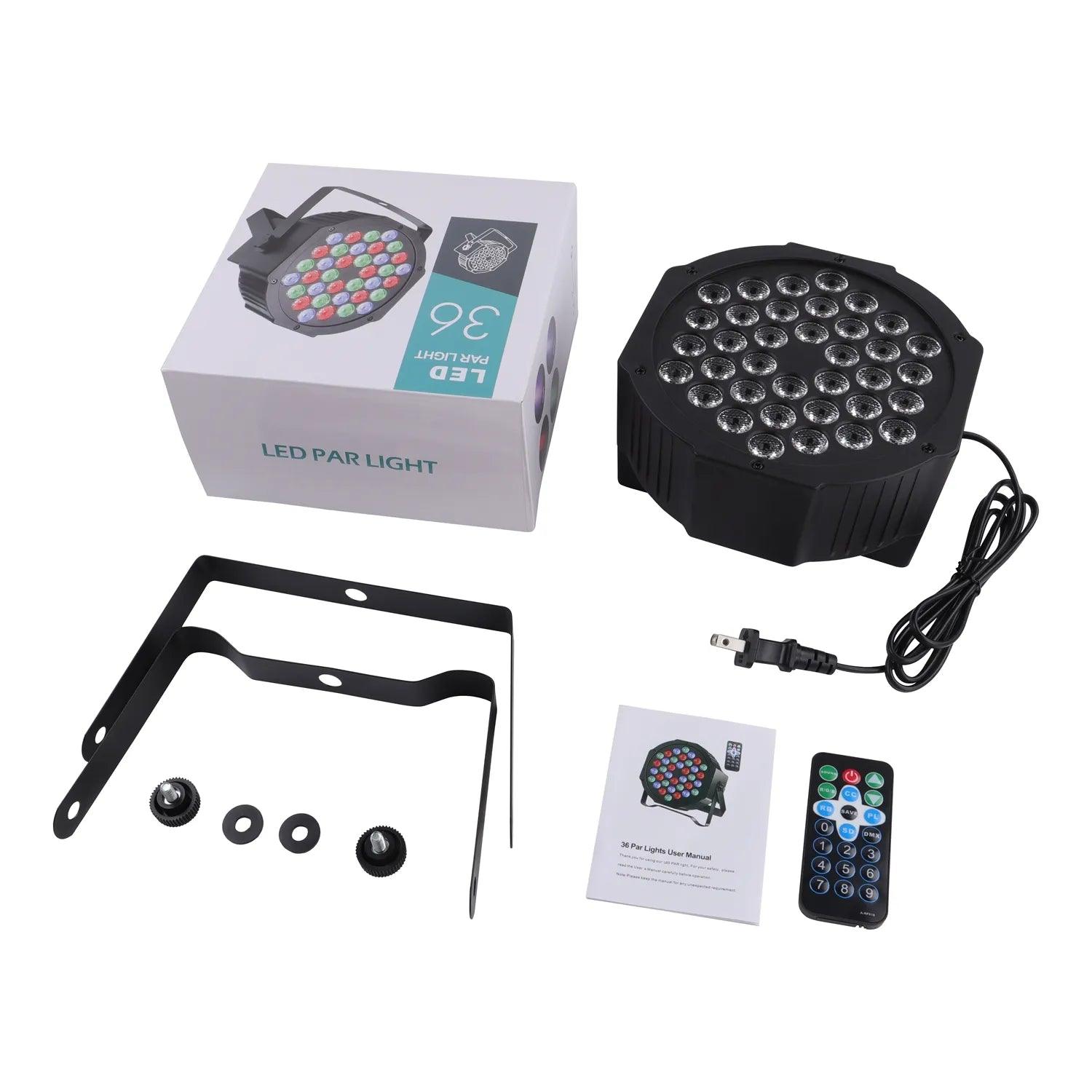 72W 36 LED RGB voice controlled DMX controlled par light - Ktvlights
