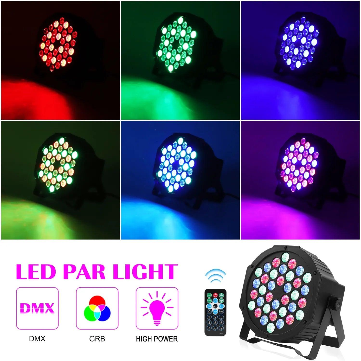 72W 36 LED RGB voice controlled DMX controlled par light - Ktvlights