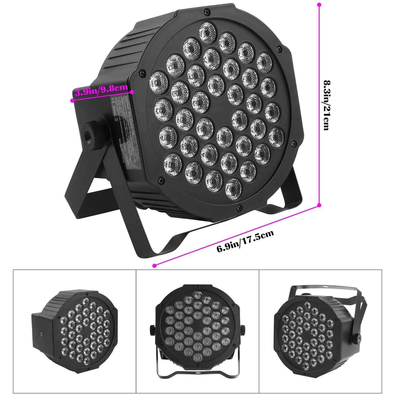 72W 36 LED RGB voice controlled DMX controlled par light - Ktvlights