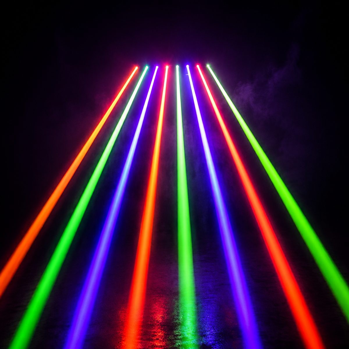 KTVLIGHTS 8-Hole Red Laser Light – DJ Stage Beam Effect Light – DMX512-B4