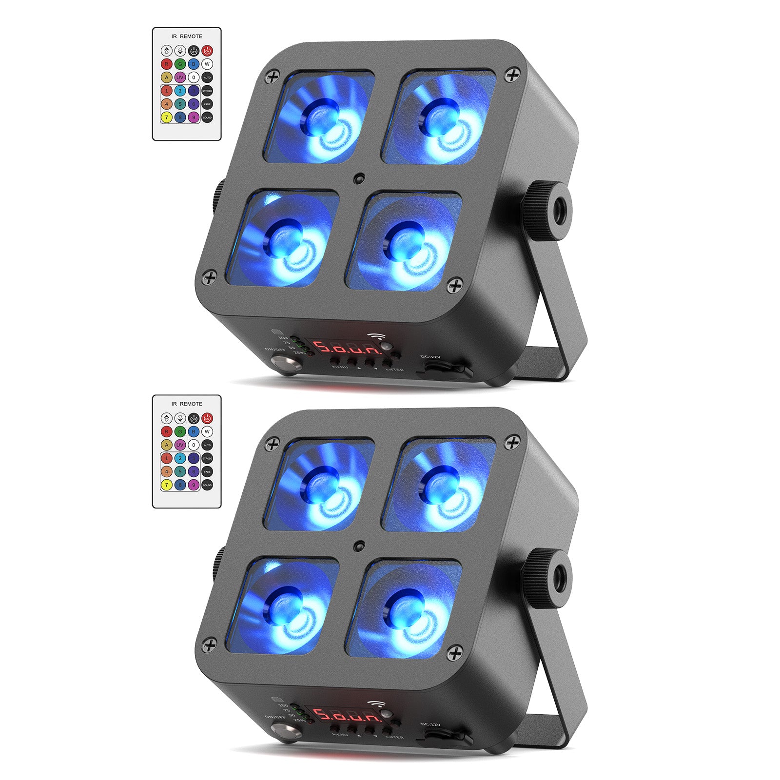4x15W RGBWA+UV LED Rechargeable Par Light-P54