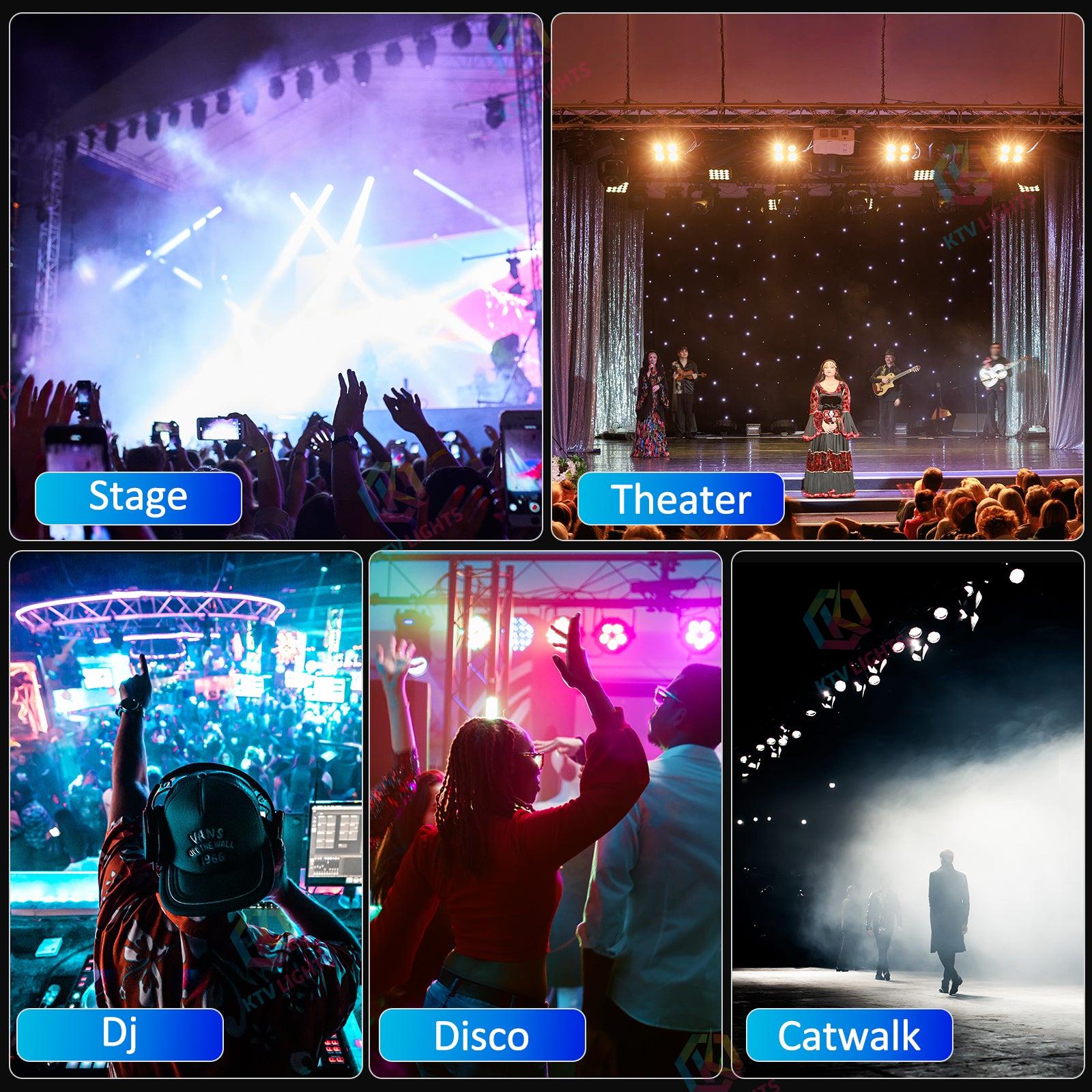 200W LED PAR Light 6-in-1 COB Spotlight-P35