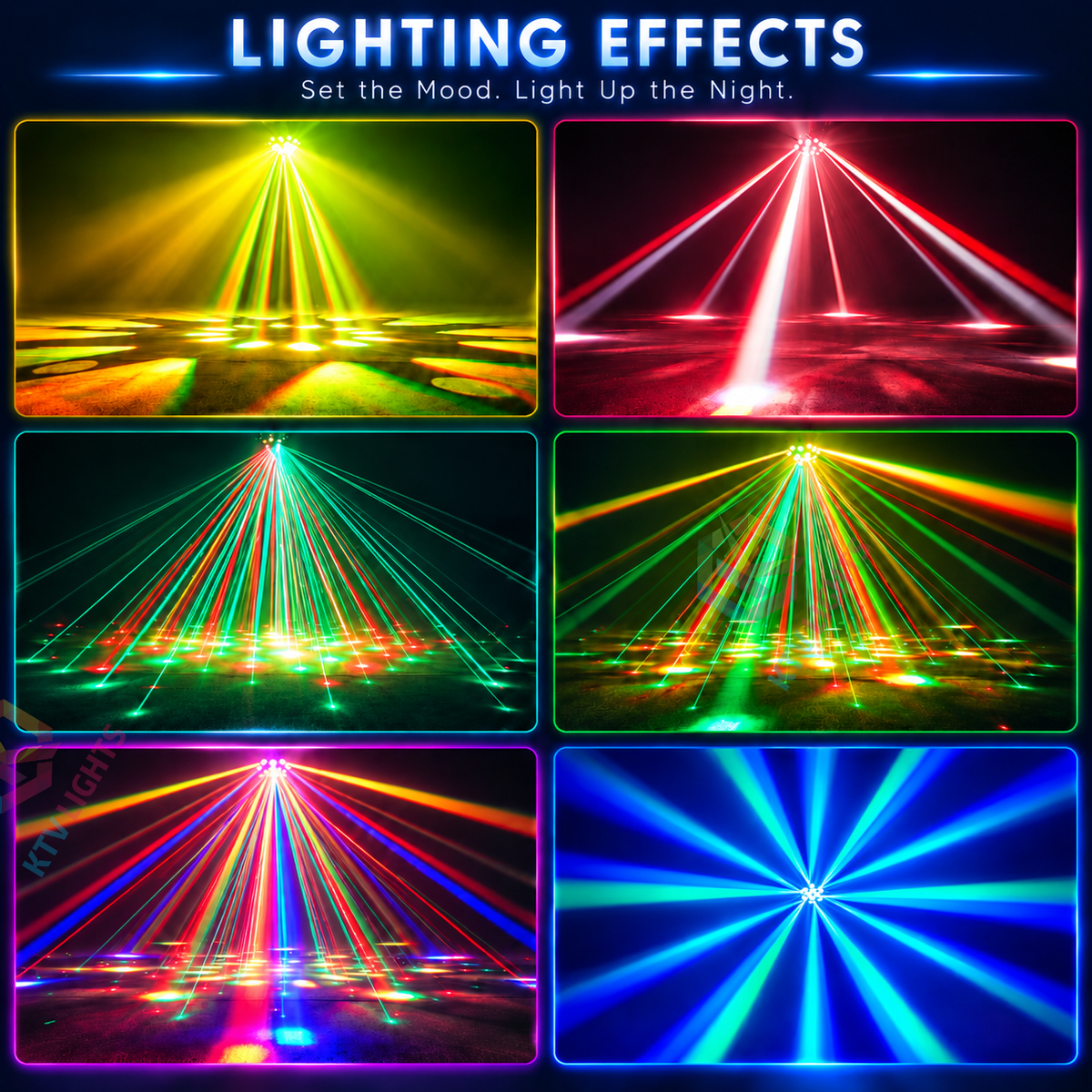KTVLIGHTS 150W Rotating Magic Ball RGBW Laser DJ Stage Light-E112