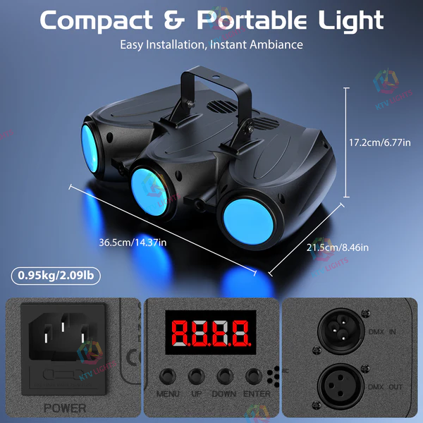 RGBW Three-Headed Airship LED Stage Effect Light - C23