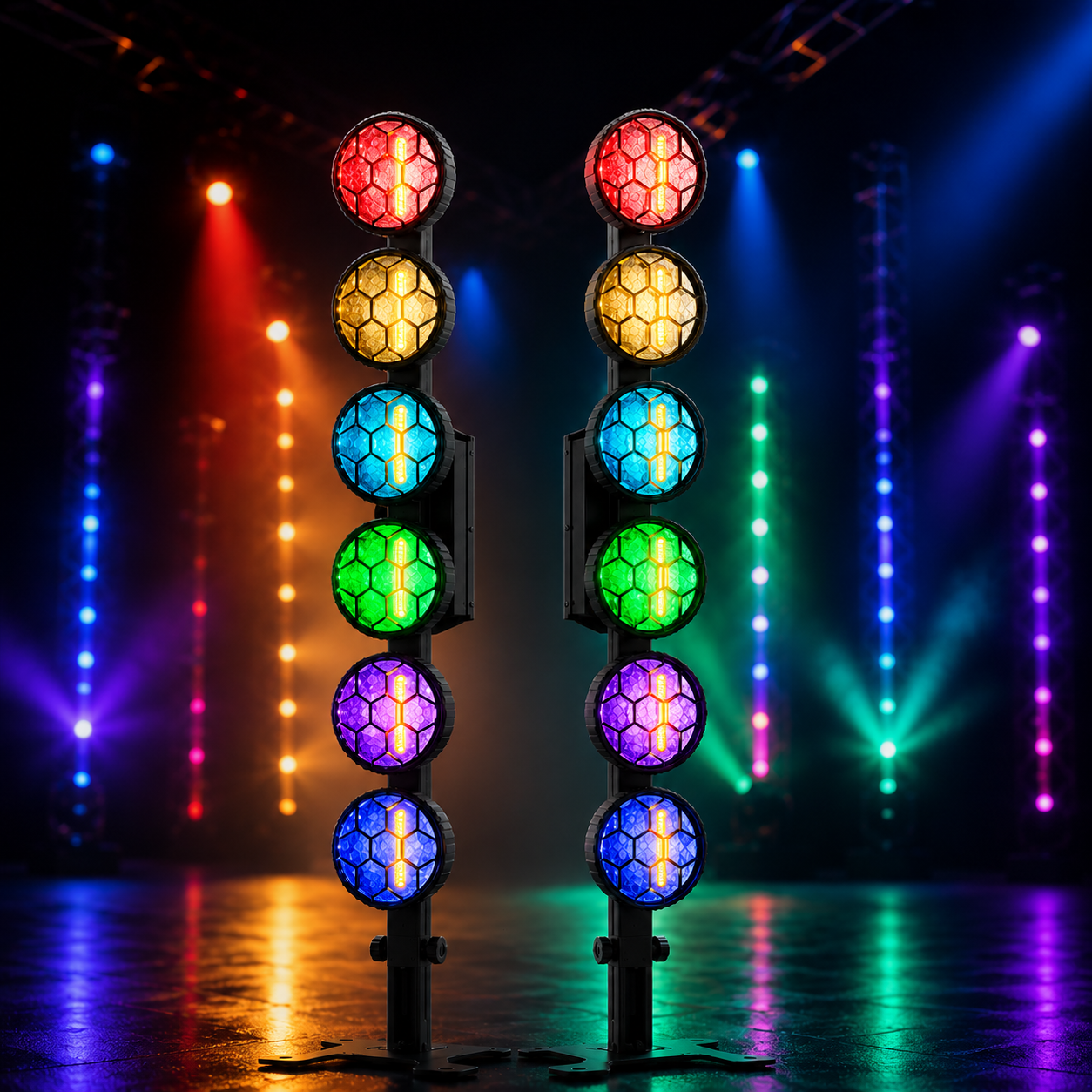 KTVLIGHTS Retro LED RGB COB PAR Light for Stage & DJ Events- P64