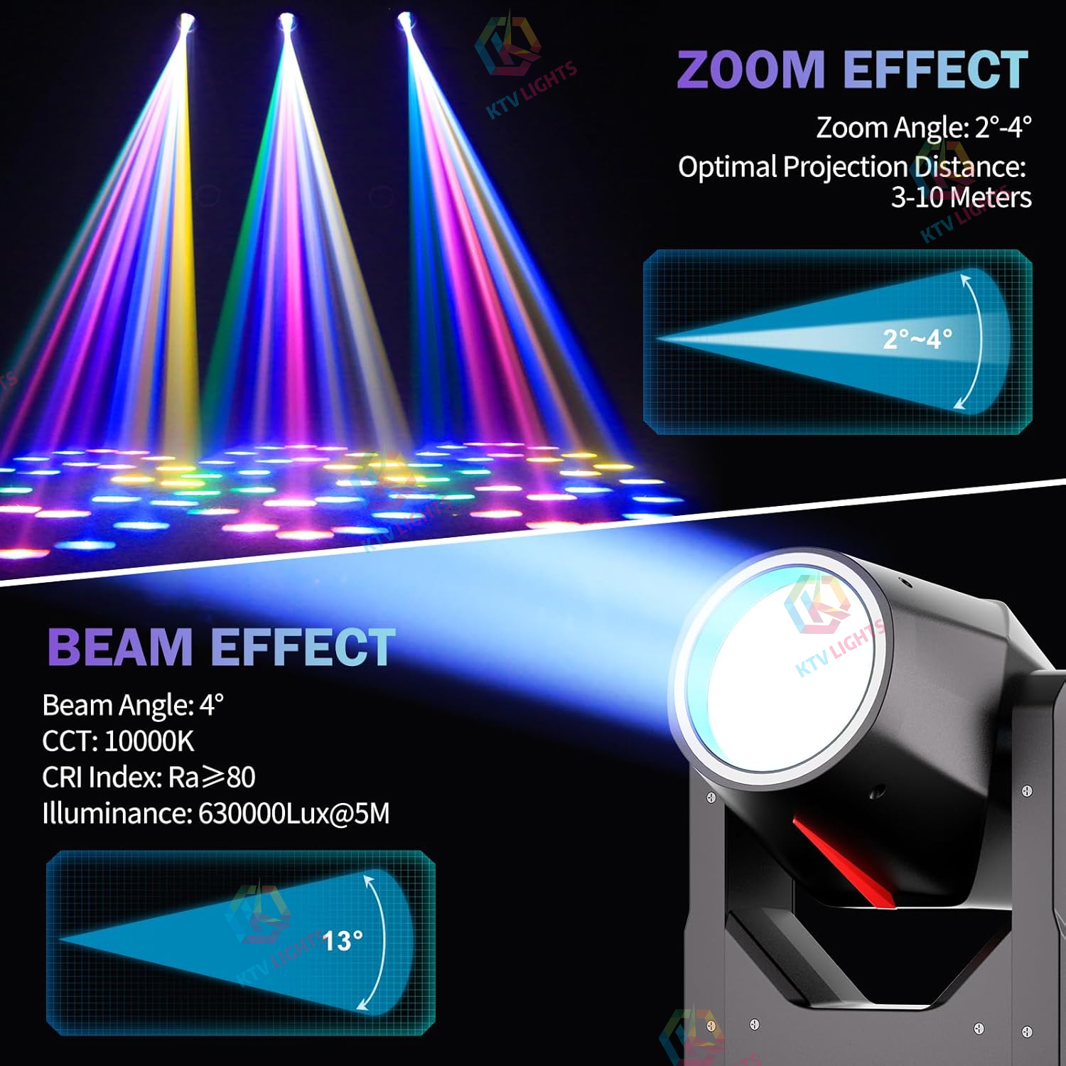 295W 15Gobos DMX512 Moving Head Light-E68