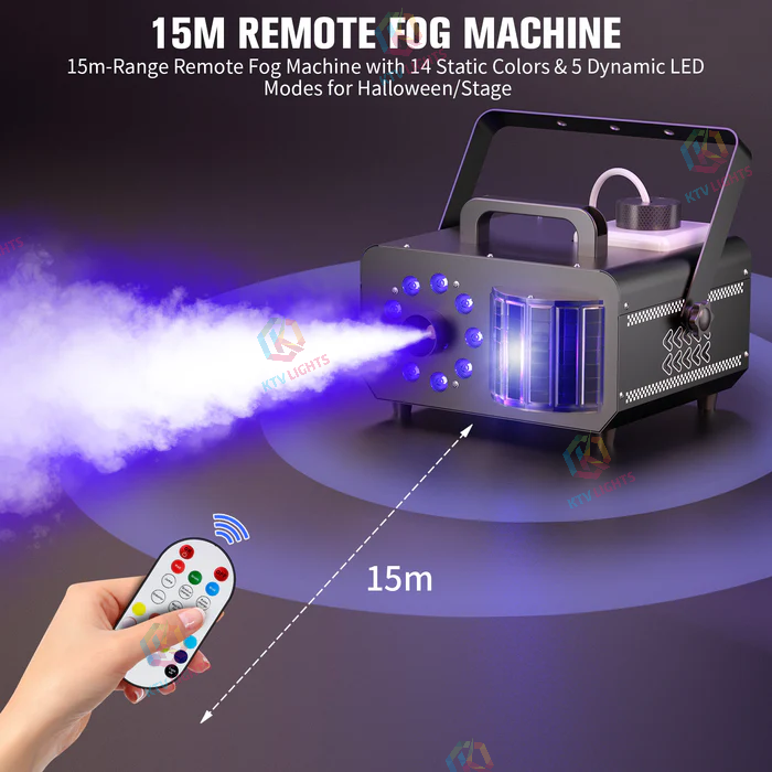 1200W RGB 9 LED Magic Ball Effect Smoke Machine-Y7